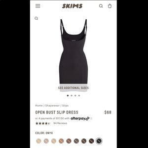 SKIMS SHAPEWEAR open bust slip dress